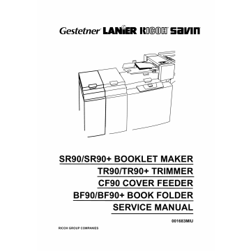 RICOH Options SR90 TR90 CF90 BF90 BOOKLET-MAKER TRIMMER COVER-FEEDER Service Manual PDF download