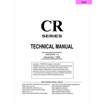 RISO CR 1610 1630 TECHNICAL Service Manual