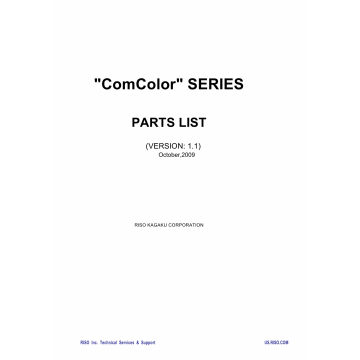 RISO ComColor Series Parts List Manual