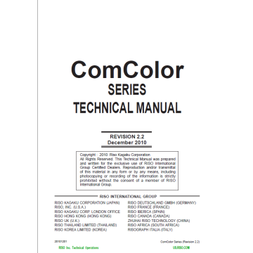 RISO ComColor Series TECHNICAL Service Manual