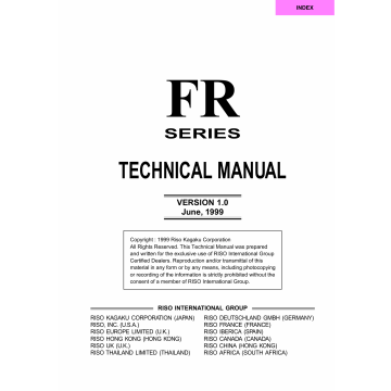RISO FR 2950 3950 TECHNICAL Service Manual