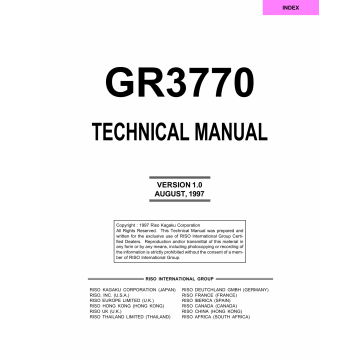 RISO GR 3770 TECHNICAL Service Manual