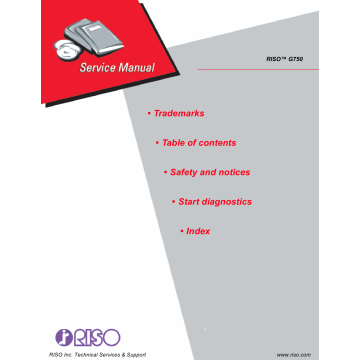 RISO G G750 Service Manual
