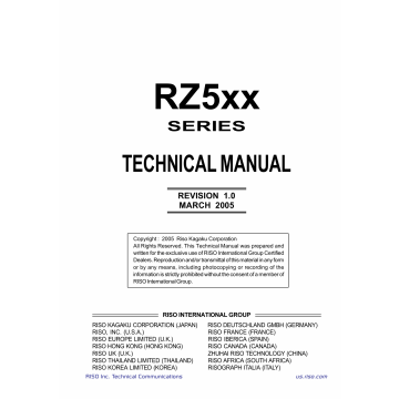 RISO RZ 500 510 570 590 RV5690 TECHNICAL Service Manual