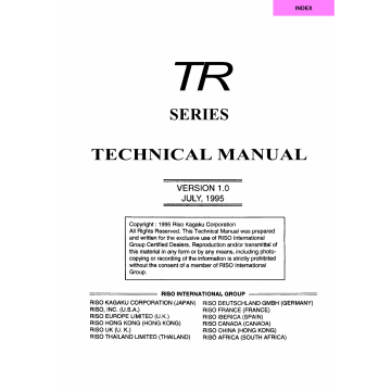 RISO TR 1510 1530 TECHNICAL Service Manual