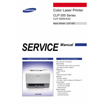 Samsung Color-Laser-Printer CLP-300 300N Parts and Service Manual