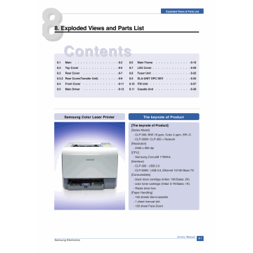 Samsung Color-Laser-Printer CLP-300 Parts Manual