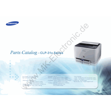 Samsung Color-Laser-Printer CLP-315 Parts Manual