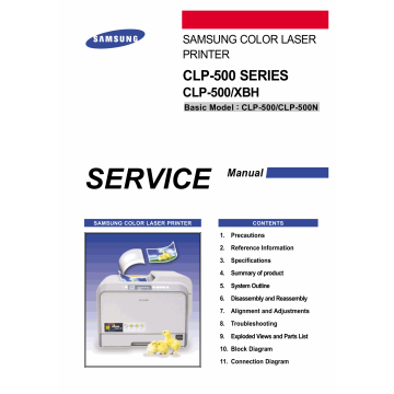 Samsung Color-Laser-Printer CLP-500 Series Parts and Service Manual