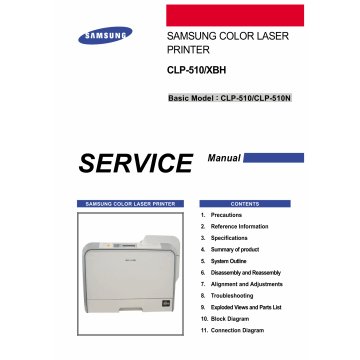Samsung Color-Laser-Printer CLP-510 510N Parts and Service Manual