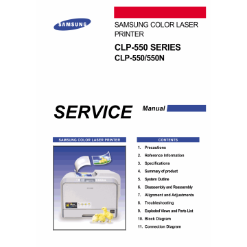 Samsung Color-Laser-Printer CLP-550 550N Parts and Service Manual