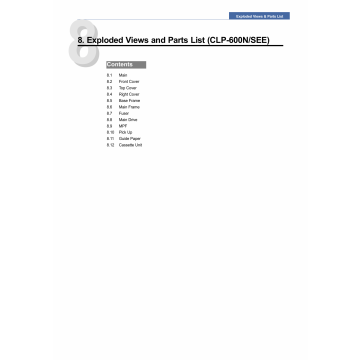 Samsung Color-Laser-Printer CLP-600N Parts Manual