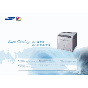 Samsung Color-Laser-Printer CLP-620ND 670N 670ND Parts Manual