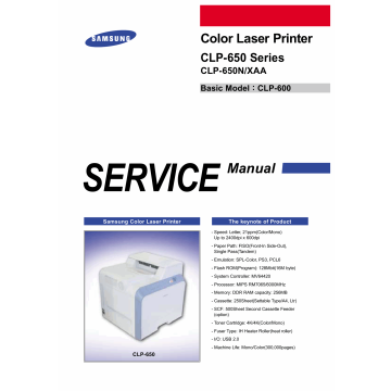 Samsung Color-Laser-Printer CLP-650 650N Parts and Service Manual