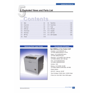 Samsung Color-Laser-Printer CLP-660 Parts Manual