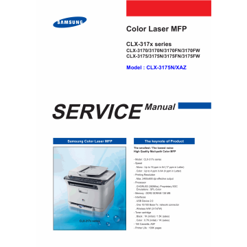 Samsung Digital-Color-Laser-MFP CLX-3170 3175 N FN FW Service and Parts Manual