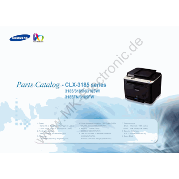 Samsung Digital-Color-Laser-MFP CLX-3185 N W FN FW Parts Manual