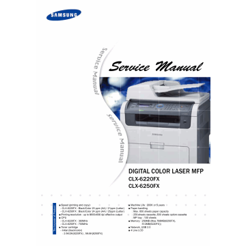 Samsung Digital-Color-Laser-MFP CLX-6220FX 6250FX Parts and Service Manual