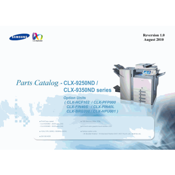 Samsung Digital-Color-Laser-MFP CLX-9250ND 9350ND Options Parts Manual