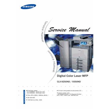 Samsung Digital-Color-Laser-MFP CLX-9250ND 9350ND Parts and Service Manual