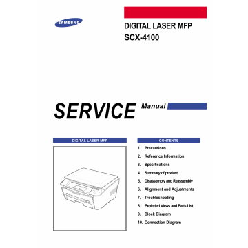 Samsung Digital-Laser-MFP SCX-4100 Parts and Service Manual
