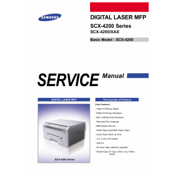 Samsung Digital-Laser-MFP SCX-4200 Parts and Service Manual