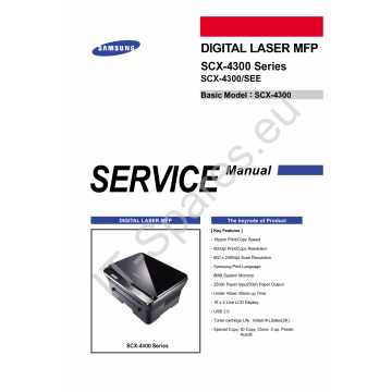 Samsung Digital-Laser-MFP SCX-4300 Parts Manual