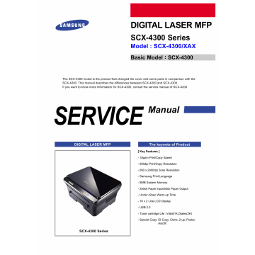 Samsung Digital-Laser-MFP SCX-4300 Parts and Service Manual