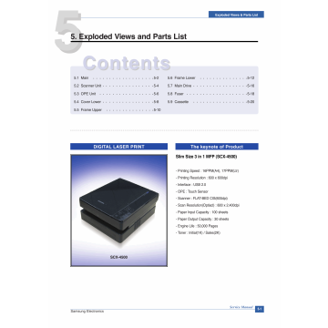 Samsung Digital-Laser-MFP SCX-4500 Parts Manual