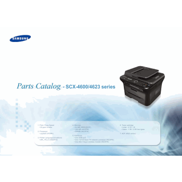 Samsung Digital-Laser-MFP SCX-4600 4623 Parts Manual