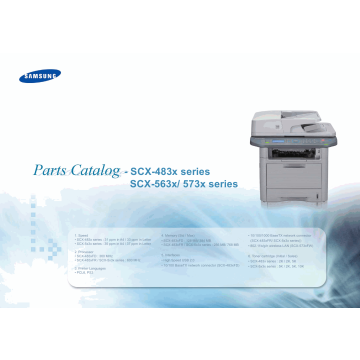 Samsung Digital-Laser-MFP SCX-4833 483x 563x 573x Parts Manual