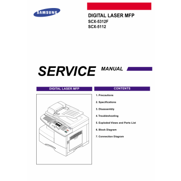Samsung Digital-Laser-MFP SCX-5312F 5112 Parts and Service Manual