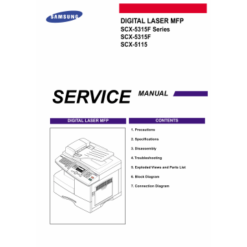 Samsung Digital-Laser-MFP SCX-5315F 5115 Parts and Service Manual