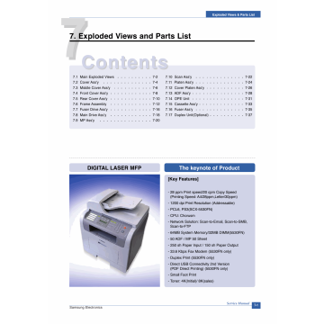 Samsung Digital-Laser-MFP SCX-5530 Parts Manual