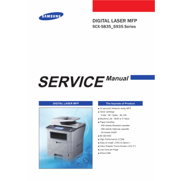 Samsung Digital-Laser-MFP SCX-5835 5935 Parts and Service Manual