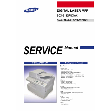 Samsung Digital-Laser-MFP SCX-6122FN Parts and Service Manual