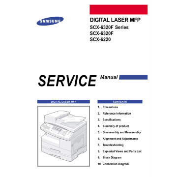Samsung Digital-Laser-MFP SCX-6320F 6220 Parts and Service Manual