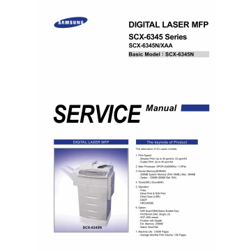 Samsung Digital-Laser-MFP SCX-6345N XAA Parts and Service Manual