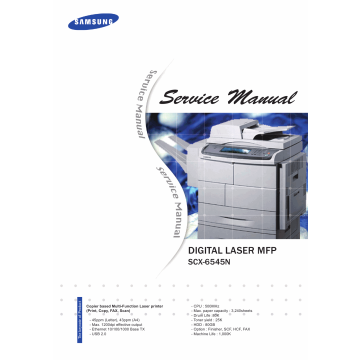 Samsung Digital-Laser-MFP SCX-6545N Parts and Service Manual