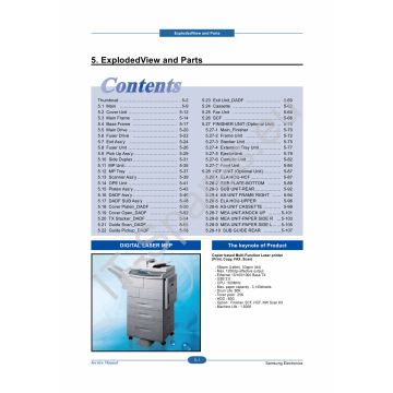 Samsung Digital-Laser-MFP SCX-6555N Parts Manual