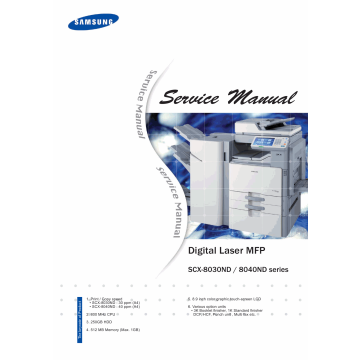 Samsung Digital-Laser-MFP SCX-8030ND 8040ND Parts and Service Manual