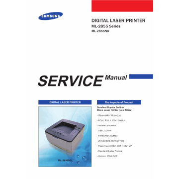 Samsung Digital-Laser-Printer ML-2855 2855ND Parts and Service Manual