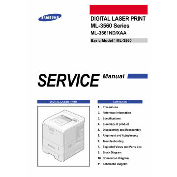 Samsung Digital-Laser-Printer ML-3561ND Parts and Service Manual