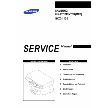 Samsung InkJet-MFP SCX-1100 Parts and Service Manual