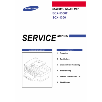 Samsung InkJet-MFP SCX-1350F 1300 Parts and Service Manual