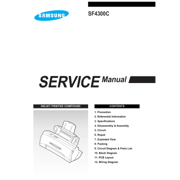 Samsung InkJet-Printer SF-4300C Service Manual