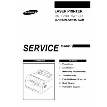 Samsung Laser-Printer ML-1210 1250 1220M Parts and Service Manual