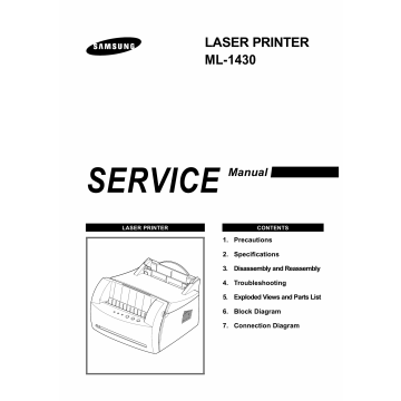Samsung Laser-Printer ML-1430 Parts and Service Manual