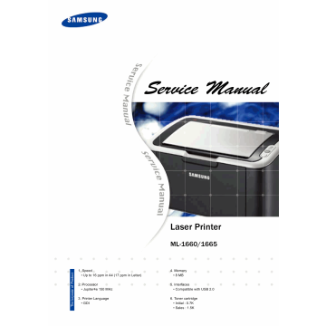 Samsung Laser-Printer ML-1660 1665 Service Manual