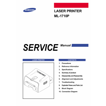 Samsung Laser-Printer ML-1710P Parts and Service Manual